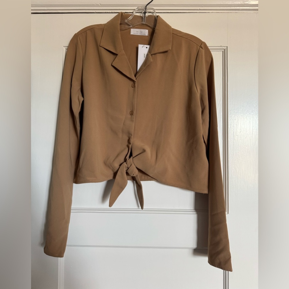 Oak & Fort button down cropped shirt